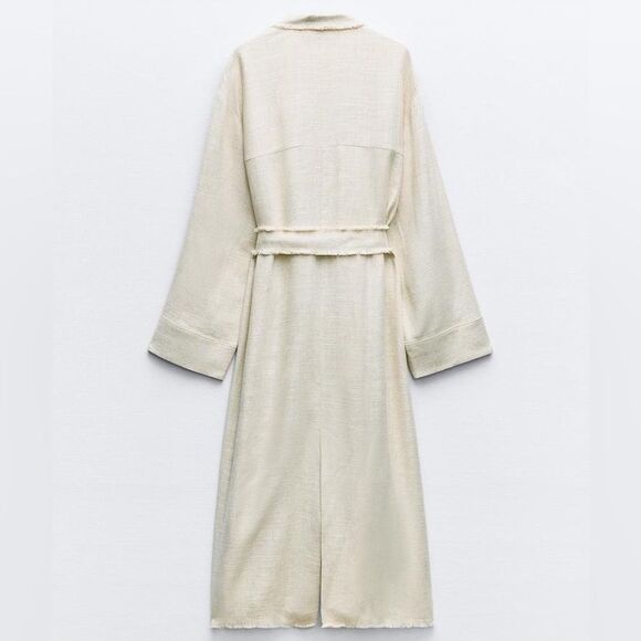 ZARA FRAYED RUSTIC TRENCH - Picture 4 of 9